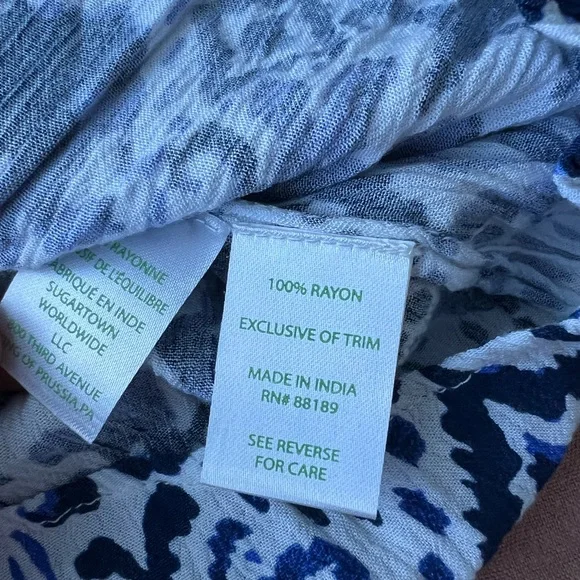 NWOT Lilly Pulitzer Nita Blue and White Off-Shoulder Coverup Dress size XXS - Picture 7 of 11